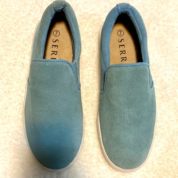 Aldi Serra Slip On Blue Leather Shoes - Picture 5 of 7